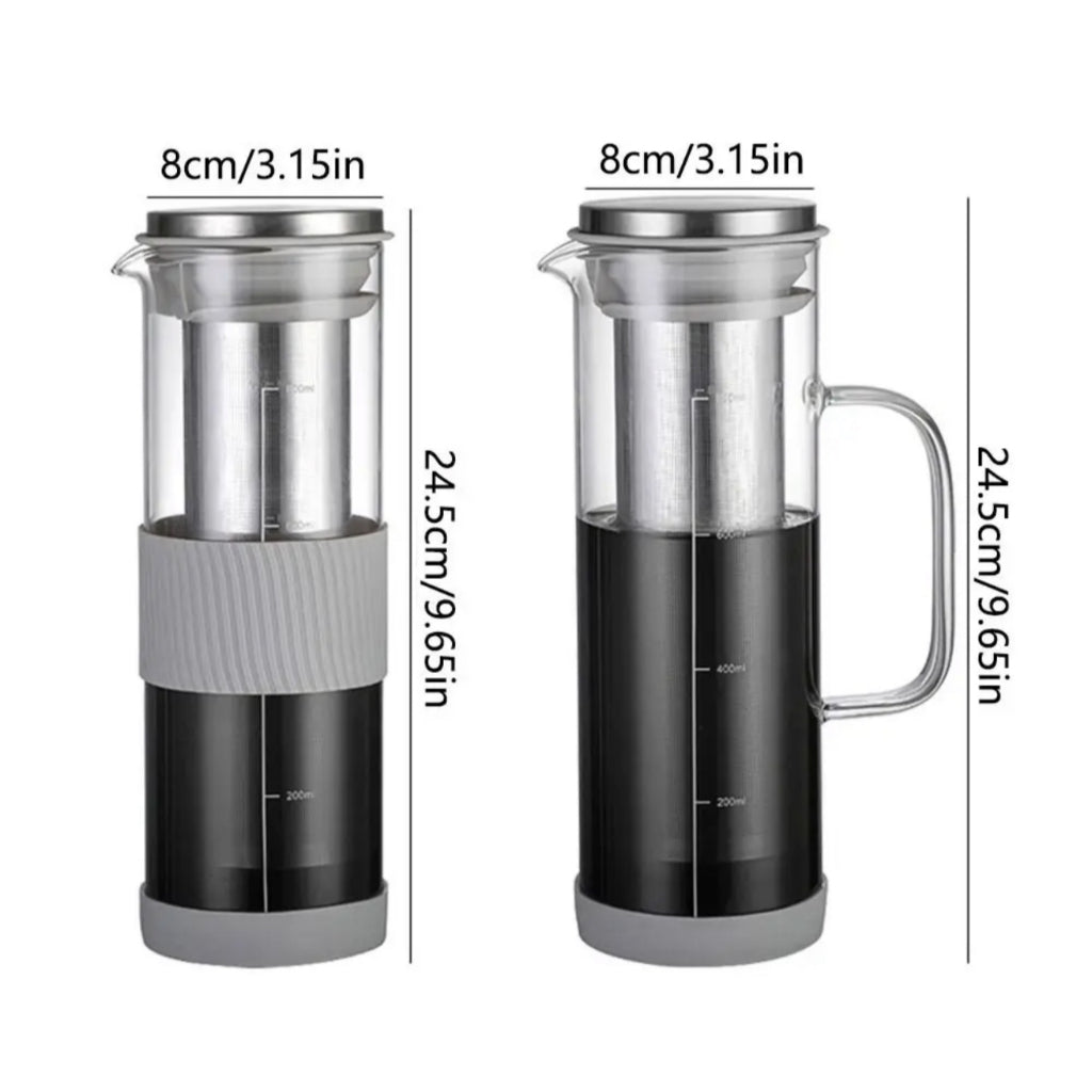 (Ready Stock)Cold Brew Infuser Coffee Maker Airtight With Lid Large Capacity Ice Tea Maker 800ml 1000ml