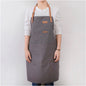 (READY STOCK)Cafe Barista Kitchen Premium Apron Unisex With Two Waist Pocket Adjustable Length Various Cols