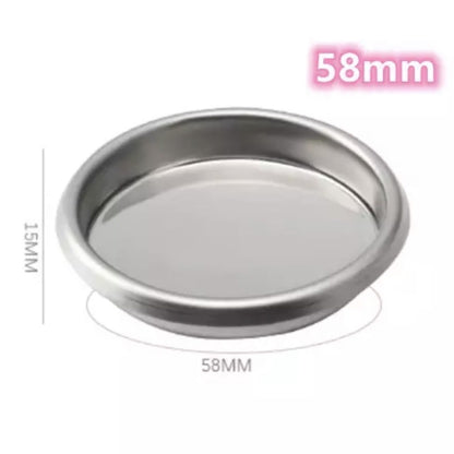 (Ready Stock)Espresso Coffee Portafilter Blank Basket Blind Filter Cleaning Disc 50mm Stainless Steel Basket 51 58mm