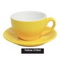 (Ready Stock)Coffee Espresso Latte Cup Ceramic Thick 210 ml  240ml 300ml with Saucer Multi Glossy Color Matt Colour