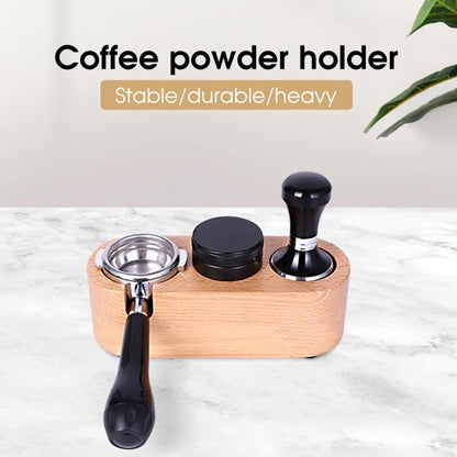 (Ready Stock)Coffee Wooden Tamper Holder ABS Plastic Tamping Stand 51mm 58mm Portafilter Tamper Distributor Solid Wood