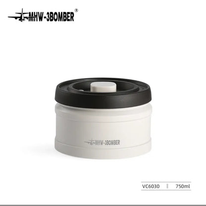 ( Ready Stock) MHW-3BOMBER Coffee & Food Manual Vacuum Storage Canister Airtight Container Portable 750ml