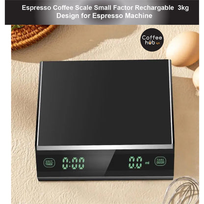 (Ready Stock)Espresso Coffee Digital Precision Smart Scale Food Scale With Timer Function LED Display Screen 3kg/01gram