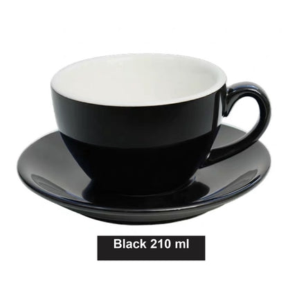 (Ready Stock)Coffee Espresso Latte Cup Ceramic Thick 210 ml  240ml 300ml with Saucer Multi Glossy Color Matt Colour