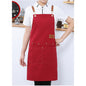 (READY STOCK)Cafe Barista Kitchen Premium Apron Unisex With Two Waist Pocket Adjustable Length Various Cols