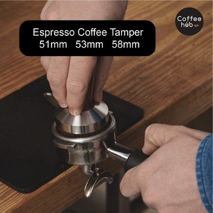 (Ready Stock) Espresso Coffee Tamper Wood Handle 51mm/53mm Breville/ 58mm Solid Steel Weight