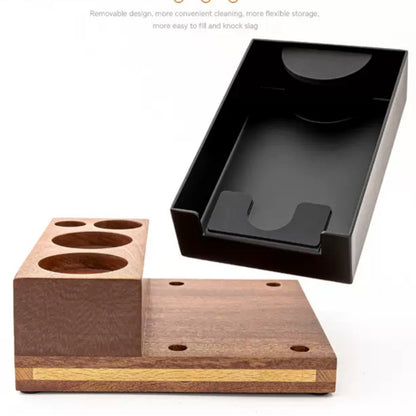 (Ready Stock)51/53/58mm Coffee Tamper Holder Espresso Knock Box Storage Base Station Mat