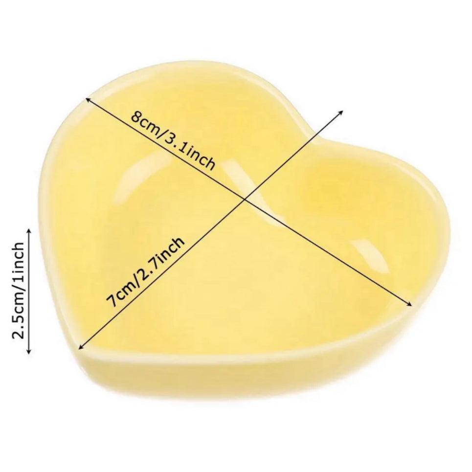 (Ready Stock)Cute Condiment Sauce Dish Mini Side Dish Dipping Bowl Snack Serving LOVE Shape