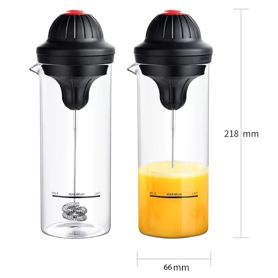 (READY STOCK))Espresso Coffee Latte Art Electronic Milk Frother Mini Blender Drink Mixer Egg Beater 450ml