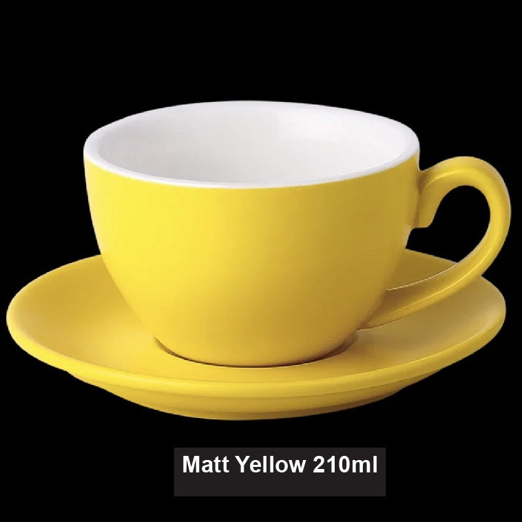 (Ready Stock)Coffee Espresso Latte Cup Ceramic Thick 210 ml  240ml 300ml with Saucer Multi Glossy Color Matt Colour