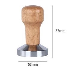 (Ready Stock) Espresso Coffee Tamper Wood Handle 51mm/53mm Breville/ 58mm Solid Steel Weight