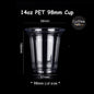 (Ready Stock)Coffee Latte Tea PET Cup Boba Bubble Milk Cup Disposable Take Away With Flat Dome Lid 12oz 16oz 20oz 24oz