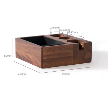 (Ready Stock)51/53/58mm Coffee Tamper Holder Espresso Knock Box Storage Base Station Mat