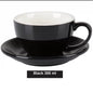 (Ready Stock)Coffee Espresso Latte Cup Ceramic Thick 210 ml  240ml 300ml with Saucer Multi Glossy Color Matt Colour