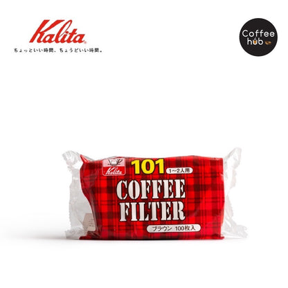 (Ready Stock)Original Japan Kalita 101 102 Fan Shaped Filter Paper Brown White Col NK101 NK102 100 Pieces