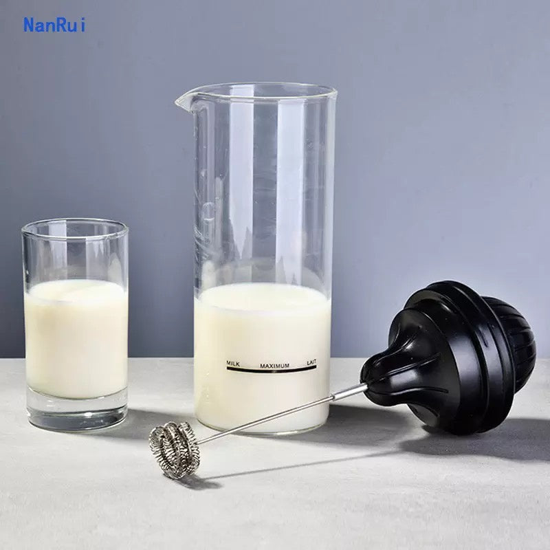 (READY STOCK))Espresso Coffee Latte Art Electronic Milk Frother Mini Blender Drink Mixer Egg Beater 450ml