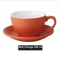 (Ready Stock)Coffee Espresso Latte Cup Ceramic Thick 210 ml  240ml 300ml with Saucer Multi Glossy Color Matt Colour