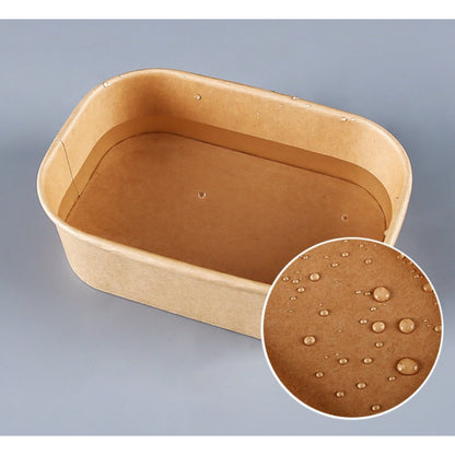 (Ready Stock)Disposable Take Away Kraft Cardboard Lunch Box Picnic Box Food Packaging  Various Sizes 50pcs