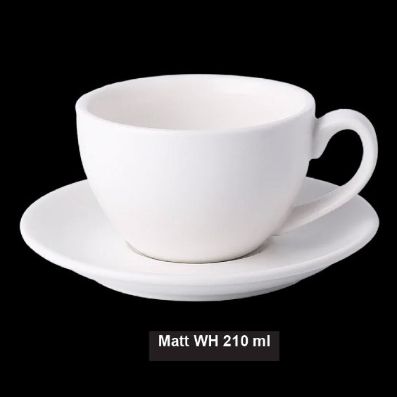 (Ready Stock)Coffee Espresso Latte Cup Ceramic Thick 210 ml  240ml 300ml with Saucer Multi Glossy Color Matt Colour