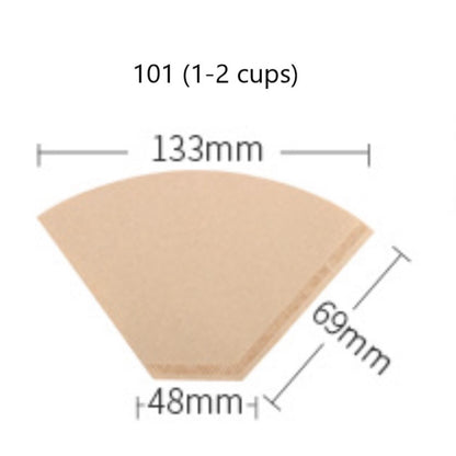 (Ready Stock)Original Japan Kalita 101 102 Fan Shaped Filter Paper Brown White Col NK101 NK102 100 Pieces