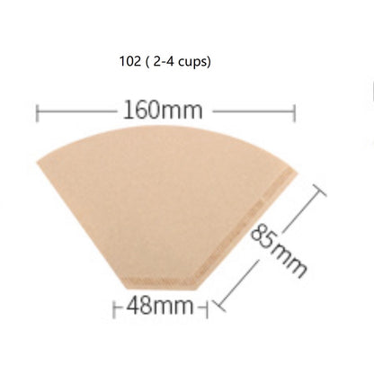 (Ready Stock)Original Japan Kalita 101 102 Fan Shaped Filter Paper Brown White Col NK101 NK102 100 Pieces