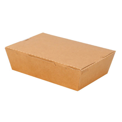 (Ready Stock)Disposable Take Away Kraft Cardboard Lunch Box Picnic Box Food Packaging  Various Sizes 50pcs