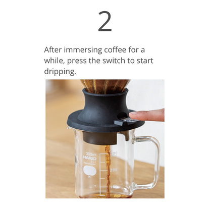 (READY STOCK)HARIO Coffee Immersion Brew Dripper Switch Glass Model SSD-200-B(With Filter Paper)