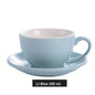 (Ready Stock)Coffee Espresso Latte Cup Ceramic Thick 210 ml  240ml 300ml with Saucer Multi Glossy Color Matt Colour