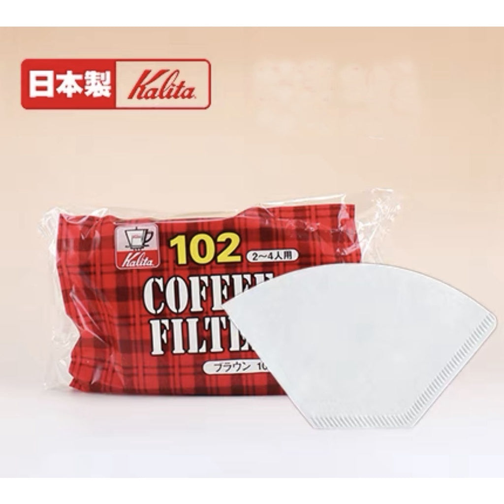 (Ready Stock)Original Japan Kalita 101 102 Fan Shaped Filter Paper Brown White Col NK101 NK102 100 Pieces