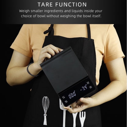 (Ready Stock)Coffee Espresso Kitchen Baking Digital Weighing Timer Tare Function Scale Accuracy 0.1 to 3000 gram BLK