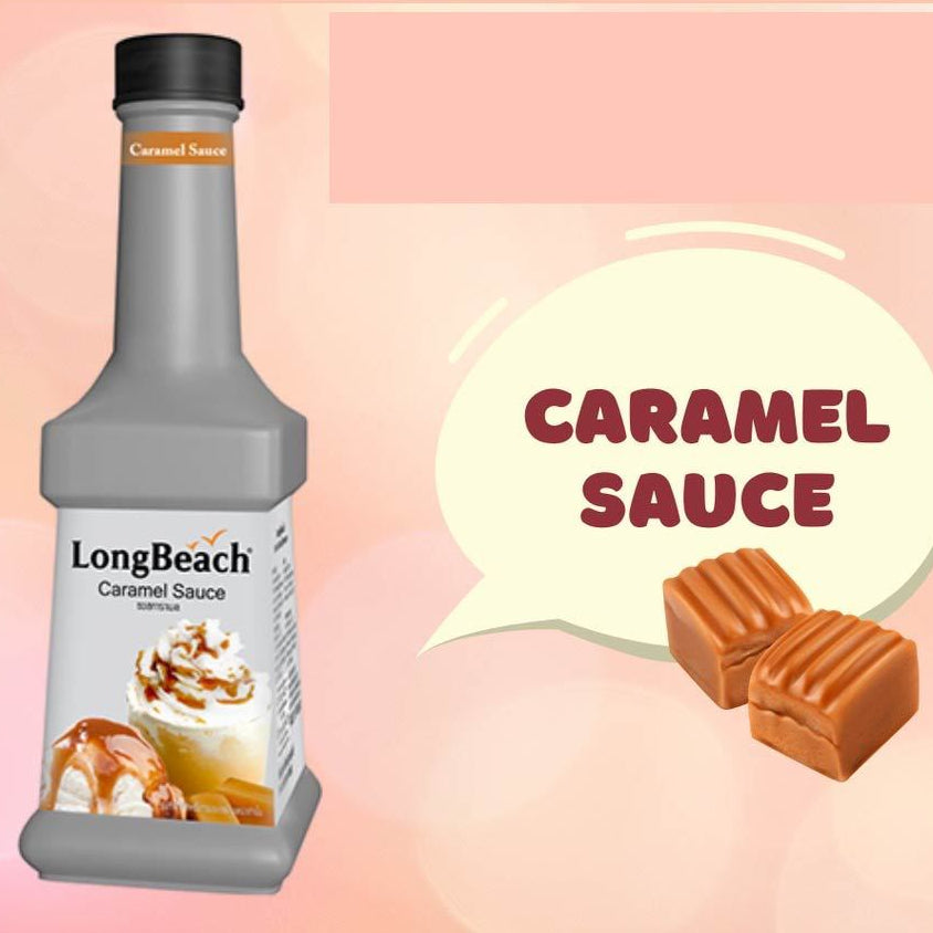 (Ready Stock)LONG BEACH Premium Sauce Halal Chocolate Caramel Matcha 900ml