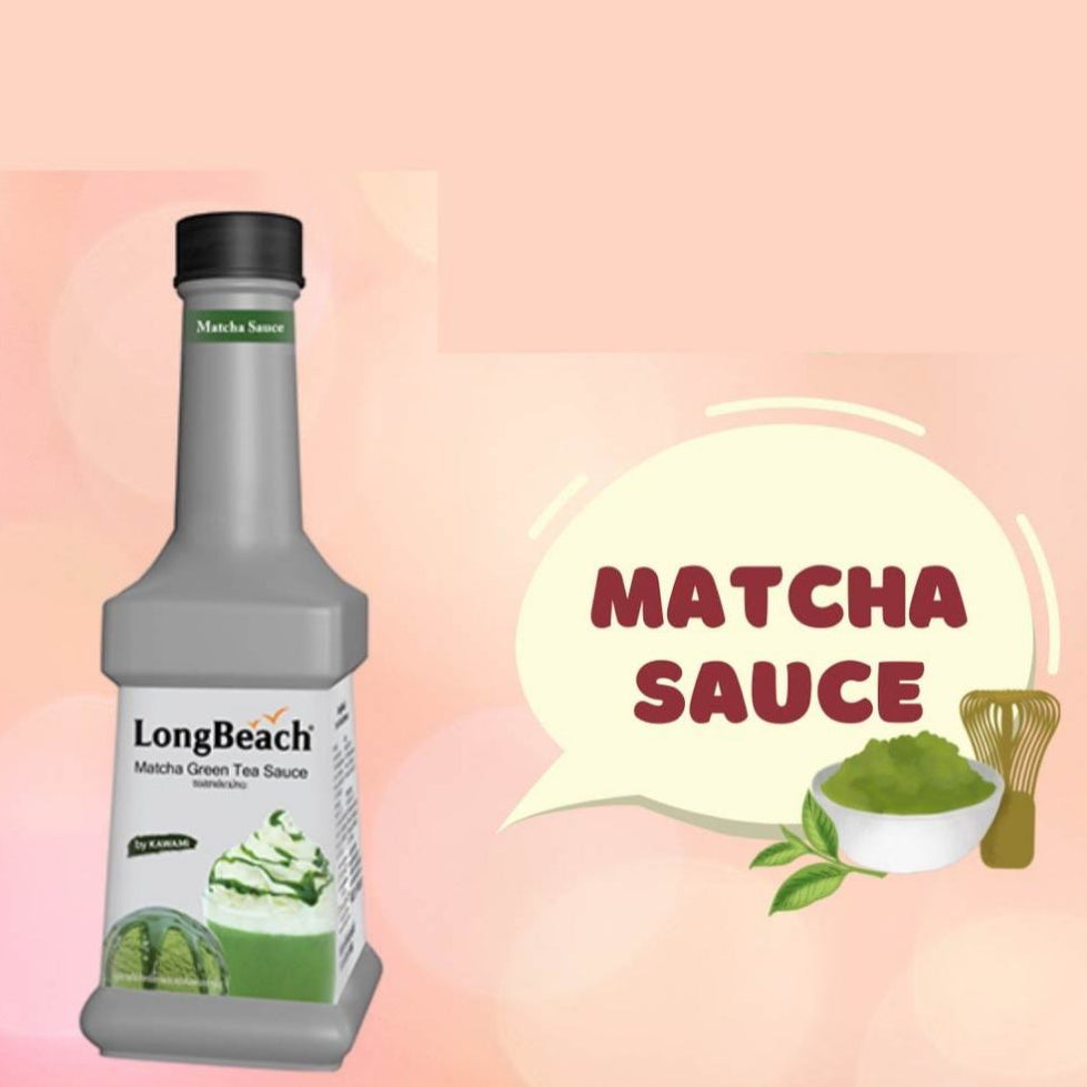 (Ready Stock)LONG BEACH Premium Sauce Halal Chocolate Caramel Matcha 900ml