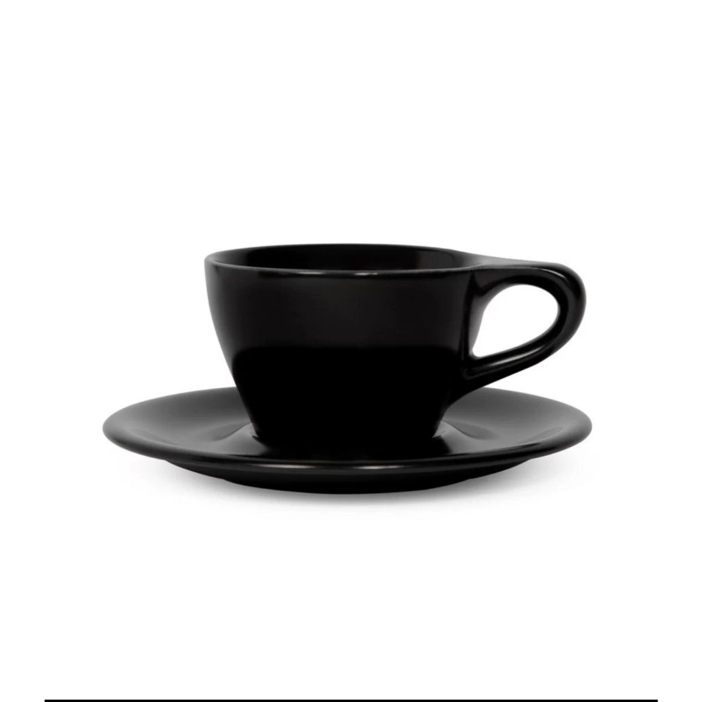 (Ready Stock)notNeutral LINO Espresso Latte Flat White Long Black Cup and Saucer Set Thick Quality