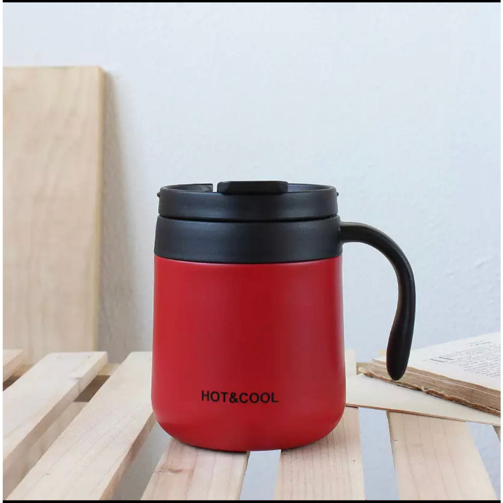 (Ready Stock)Coffee Espresso Tea Insulated Thermal Mug Tumbler 500ml Stainless Steel With Lid Multi Color