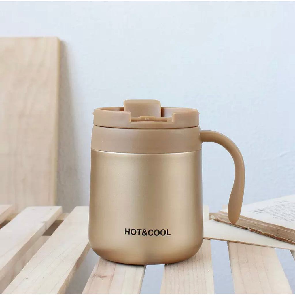 (Ready Stock)Coffee Espresso Tea Insulated Thermal Mug Tumbler 500ml Stainless Steel With Lid Multi Color