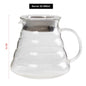 (Ready Stock)Coffee Hand Drip Glass Server High Borosilicate 350ml 400ml 600ml with Lid