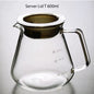 (Ready Stock)Coffee Hand Drip Glass Server High Borosilicate 350ml 400ml 600ml with Lid