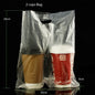 (READY STOCK)Paper Cup Plastic Bag Thickened Disposable Take Away Packaging Bag Milk Tea Beverage 100pcs