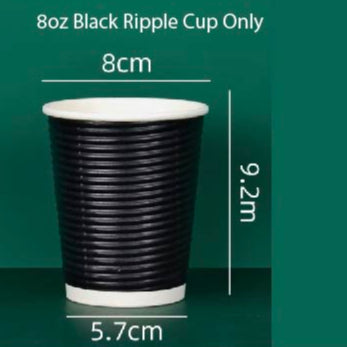 (READY STOCK)Ripple-Wall Take Away Paper Cup/Paper Hot Cup With Lid /Cawan Kertas Dengan Penutup 8oz 14oz