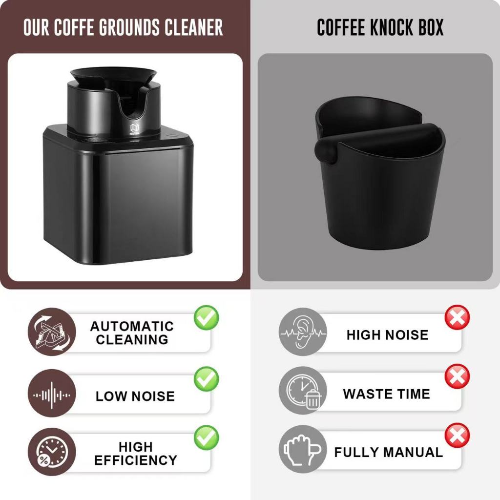 (Ready Stock) Electric Knock Box Coffee Ground Portafilter Auto Cleaner