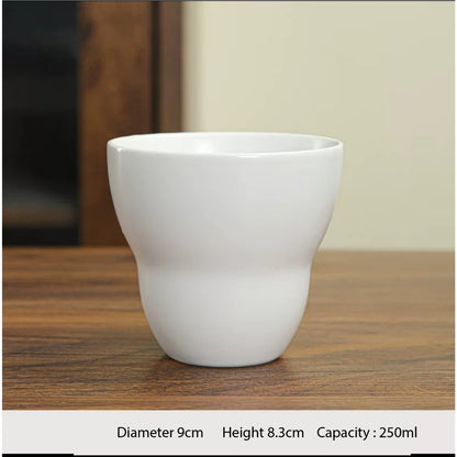 ( Ready Stock ) Premium Thick Quality 250ml Coffee Latte Cups Breakfast Ceramic Cups