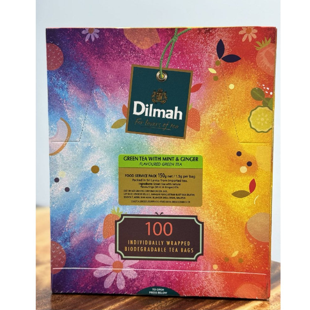 (Ready Stock)DILMAH Premium Individual Wrapped Biodegrable Tea Bag 100pcs Hotel Cafe Restaurant Serving